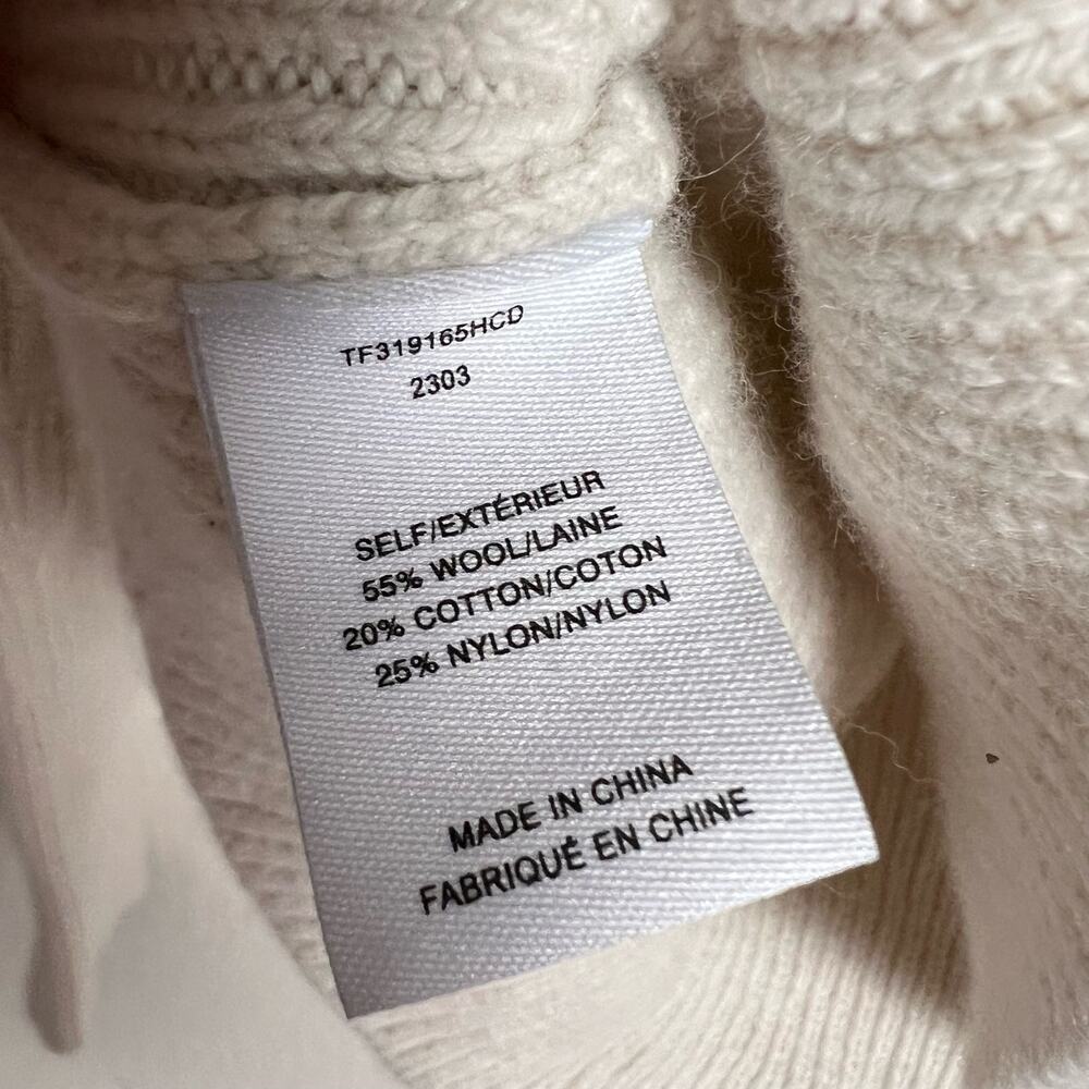 Derek Lam 10 Crosby Noelia Ivory Collared Ruffle Pullover Sweater Size M - Picture 13 of 13